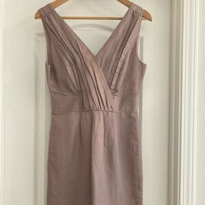 Banana Republic Mauve Linen blend sleeveless v neck sheath Dress